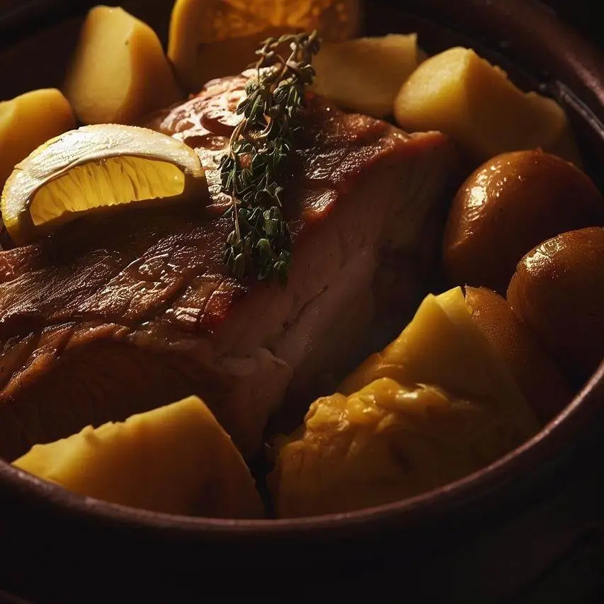 Χοιρινό λεμονάτο με πατάτες στη γάστρα: μια απολαυστική γαστρονομική περιπέτεια